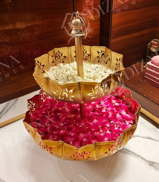 Two Tier Lotus Urli