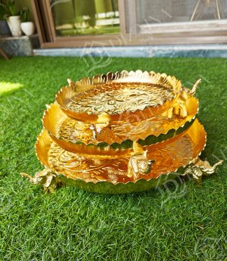 Regal Gold Elephant Urli Set