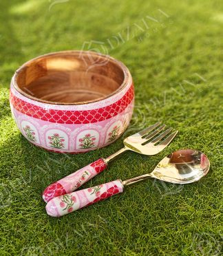 Salad Bowls with stainless steel Spoon & Fork