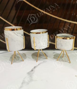 Grey Planters-Set of 3