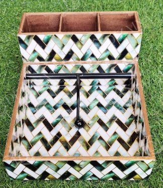 Iridescent Cutlery & Tissue Holder