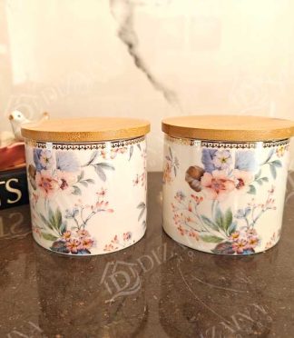 Pink Blue Floral Jars