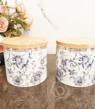 Elegant Blue floral Jar