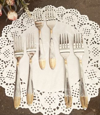 Gold Fin Forks- Set of 6