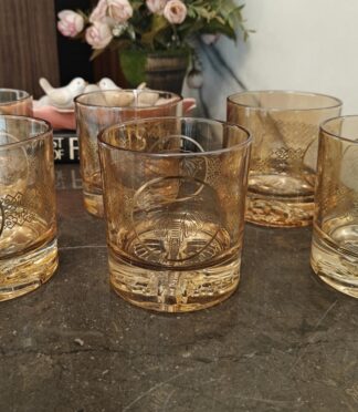 Majestic Elephant Gold-Etched Glasses – Set of 6
