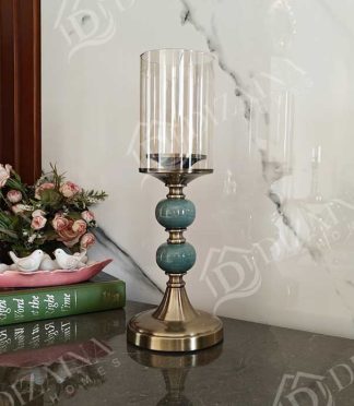 Cyan Ball Candle Holder - Medium