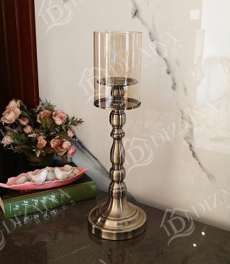 Antique Brass Finish Candle Holders - Small