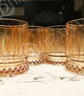Brown Tinted Whiskey Glasses – Set of 6