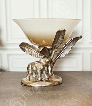 Mystic Fauna Elephant Decorative Bowl(Ivory)